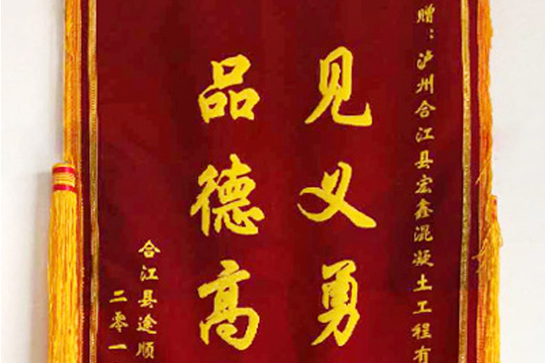 见义勇为品德高尚