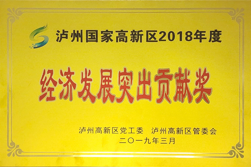 2018年度经济发展突出贡献奖