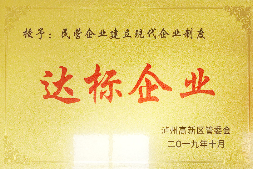 民营企业建立现代企业制度达标企业